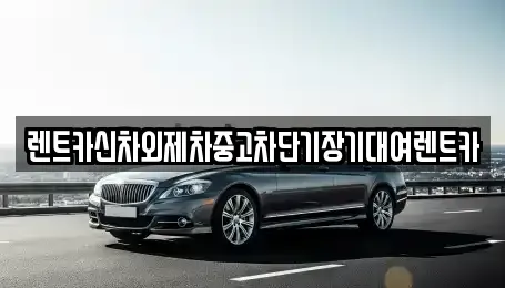 렌트카신차외제차중고차단기장기대여렌트카