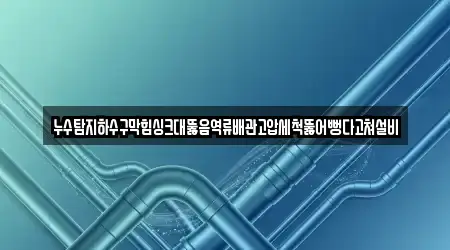 누수탐지하수구막힘싱크대뚫음역류배관고압세척뚫어뻥다고쳐설비