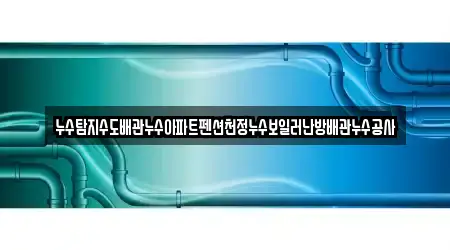 누수탐지수도배관누수아파트펜션천정누수보일러난방배관누수공사