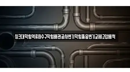 싱크대막힘역류하수구막힘배관공사변기막힘뚫음변기교체고압세척