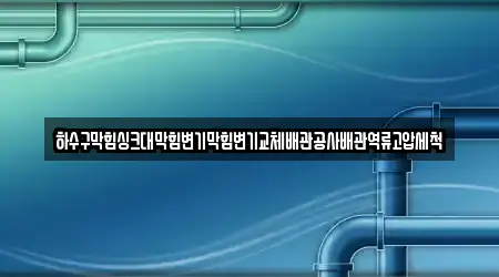 하수구막힘싱크대막힘변기막힘변기교체배관공사배관역류고압세척
