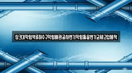 싱크대막힘역류하수구막힘배관공사변기막힘뚫음변기교체고압세척