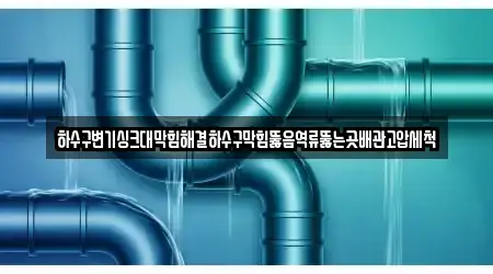 하수구변기싱크대막힘해결하수구막힘뚫음역류뚫는곳배관고압세척