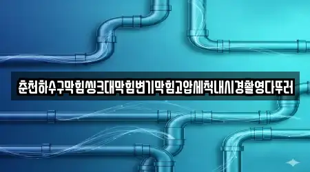 춘천하수구막힘씽크대막힘변기막힘고압세척내시경촬영다뚜러