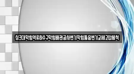 싱크대막힘역류하수구막힘배관공사변기막힘뚫음변기교체고압세척
