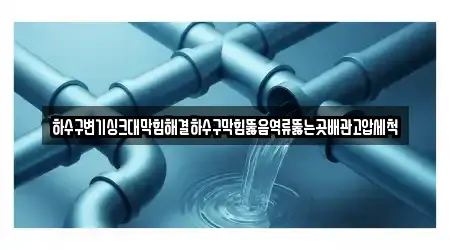 하수구변기싱크대막힘해결하수구막힘뚫음역류뚫는곳배관고압세척
