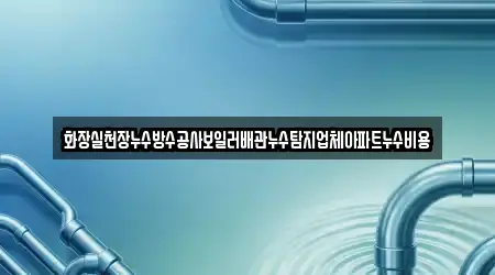 화장실천장누수방수공사보일러배관누수탐지업체아파트누수비용