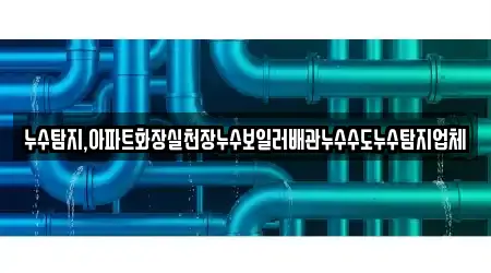 누수탐지,아파트화장실천장누수보일러배관누수수도누수탐지업체