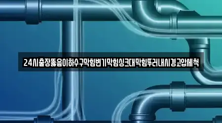 24시출장뚫음이하수구막힘변기막힘싱크대막힘뚜러내시경고압세척