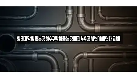 싱크대막힘뚫는곳하수구막힘뚫는곳배관누수공사변기세면대교체