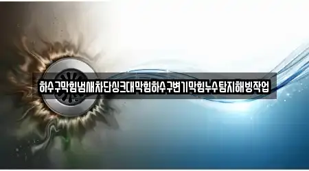 하수구막힘냄새차단싱크대막힘하수구변기막힘누수탐지해빙작업