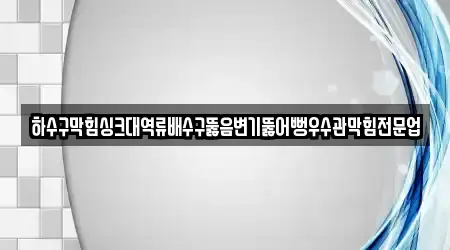 하수구막힘싱크대역류배수구뚫음변기뚫어뻥우수관막힘전문업