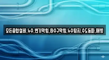 모든종합설비,누수,변기막힘,하수구막힘,누수탐지,수도동파,해빙