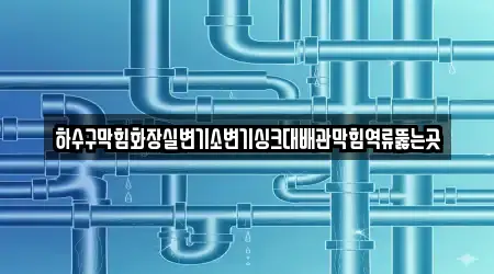 하수구막힘화장실변기소변기싱크대배관막힘역류뚫는곳