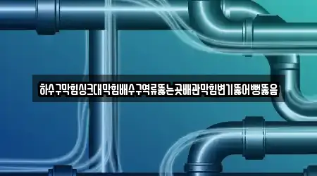하수구막힘싱크대막힘배수구역류뚫는곳배관막힘변기뚫어뻥뚫음