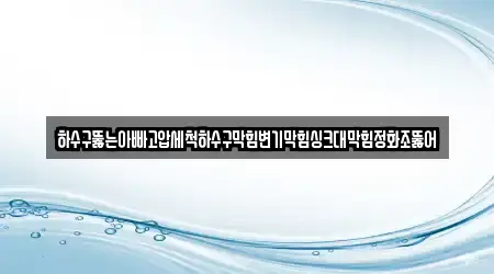 하수구뚫는아빠고압세척하수구막힘변기막힘싱크대막힘정화조뚫어