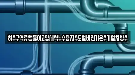 하수구역류뻥뚫어고압세척누수탐지수도설비전기온수기설치방수