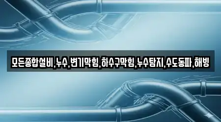 모든종합설비,누수,변기막힘,하수구막힘,누수탐지,수도동파,해빙