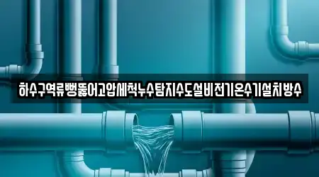 하수구역류뻥뚫어고압세척누수탐지수도설비전기온수기설치방수