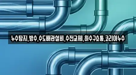 누수탐지,방수,수도배관설비,수전교체,하수구소통,코리아누수