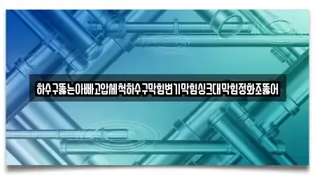하수구뚫는아빠고압세척하수구막힘변기막힘싱크대막힘정화조뚫어