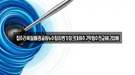집수리욕실배관공사누수탐지변기싱크대하수구막힘수전교체고압세