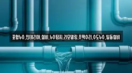 포항누수,인테리어,설비,누수탐지,리모델링,주택수리,수도누수,일동설비