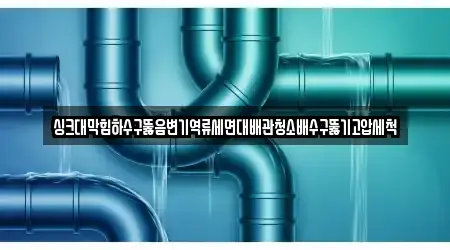 싱크대막힘하수구뚫음변기역류세면대배관청소배수구뚫기고압세척