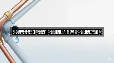 하수관막힘싱크대막힘변기막힘배관내시경우수관막힘배관고압세척