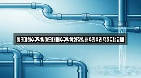 싱크대하수구막힘씽크대배수구악취화장실배수관수리욕조트랩교체