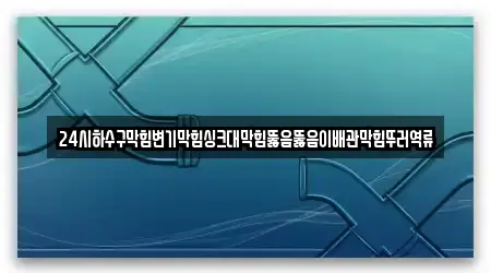24시하수구막힘변기막힘싱크대막힘뚫음뚫음이배관막힘뚜러역류