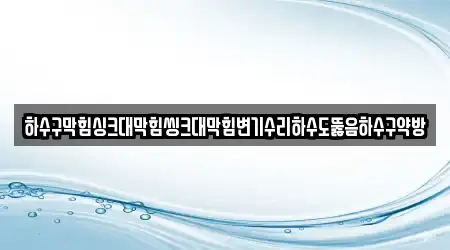 하수구막힘싱크대막힘씽크대막힘변기수리하수도뚫음하수구약방