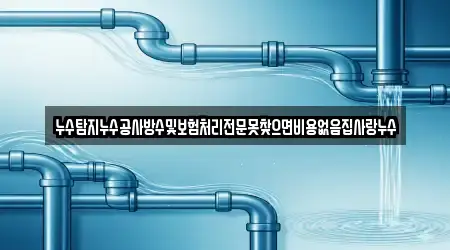 누수탐지누수공사방수및보험처리전문못찾으면비용없음집사랑누수