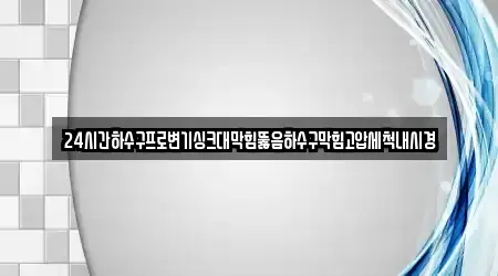 24시간하수구프로변기싱크대막힘뚫음하수구막힘고압세척내시경