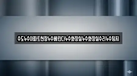 수도누수아파트천장누수베란다누수화장실누수화장실수리누수탐지