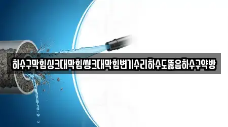 하수구막힘싱크대막힘씽크대막힘변기수리하수도뚫음하수구약방