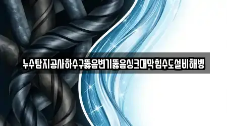 누수탐지공사하수구뚫음변기뚫음싱크대막힘수도설비해빙