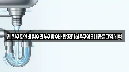 제일수도설비집수리누수방수배관공사하수구싱크대뚫음고압세척