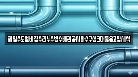 제일수도설비집수리누수방수배관공사하수구싱크대뚫음고압세척