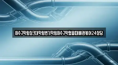 하수구막힘싱크대막힘변기막힘하수구막혔을때배관케어24상담