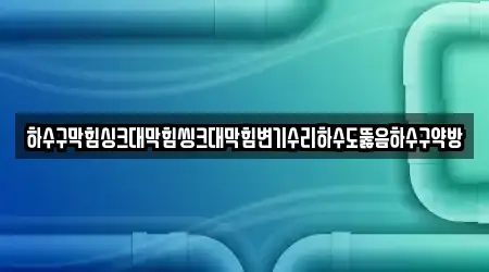 하수구막힘싱크대막힘씽크대막힘변기수리하수도뚫음하수구약방