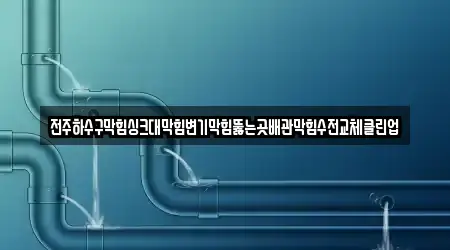 전주하수구막힘싱크대막힘변기막힘뚫는곳배관막힘수전교체클린업