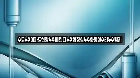 수도누수아파트천장누수베란다누수화장실누수화장실수리누수탐지