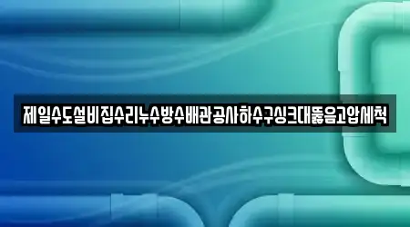 제일수도설비집수리누수방수배관공사하수구싱크대뚫음고압세척