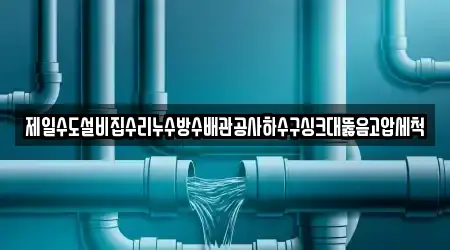 제일수도설비집수리누수방수배관공사하수구싱크대뚫음고압세척
