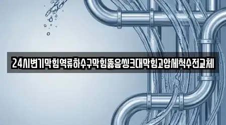 24시변기막힘역류하수구막힘뚫음씽크대막힘고압세척수전교체