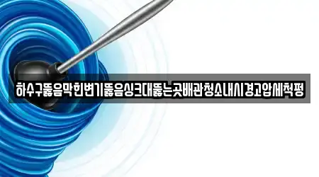하수구뚫음막힌변기뚫음싱크대뚫는곳배관청소내시경고압세척펑