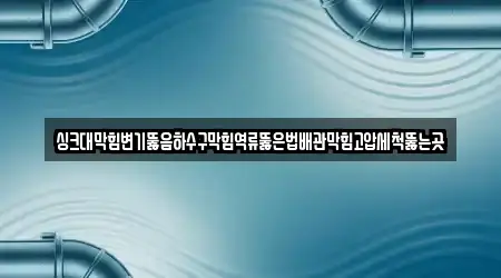 싱크대막힘변기뚫음하수구막힘역류뚫은법배관막힘고압세척뚫는곳