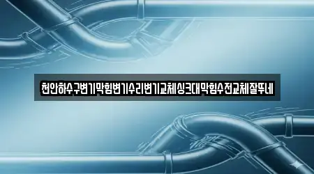 천안하수구변기막힘변기수리변기교체싱크대막힘수전교체잘뚜네