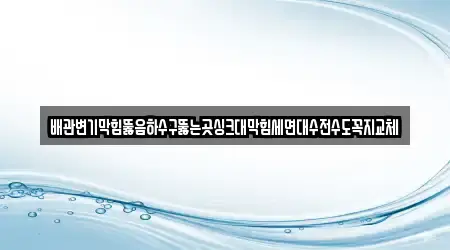 배관변기막힘뚫음하수구뚫는곳싱크대막힘세면대수전수도꼭지교체